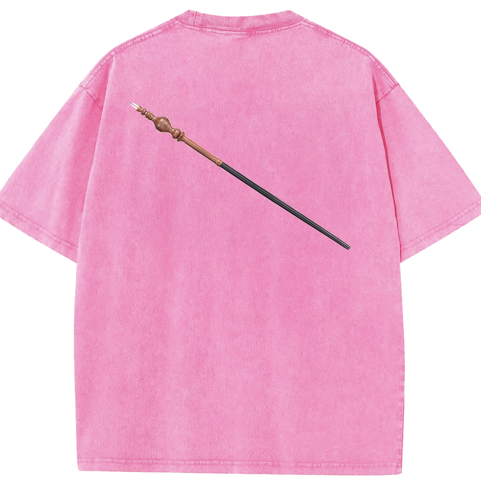 （画像用） Harry Potter ハリー・ポッターシリーズ 綿100% ヴィンテージ風 半袖Tシャツ（背面プリント）